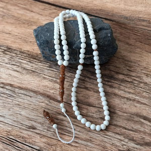 Tasbih Misbaha de Hueso Natural, Rosario de Oración Hecho a Mano al por Mayor - Product Image 1