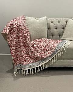 Pareo de algodón estampado a mano al por mayor, cubrecuerpo de playa, pareo y bufanda dupatta para el cuello de verano, ropa de mujer - Product Image 3