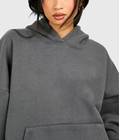 Ensemble de survêtement pour femme en coton épais, deux pièces, uni, avec sweat à capuche oversize