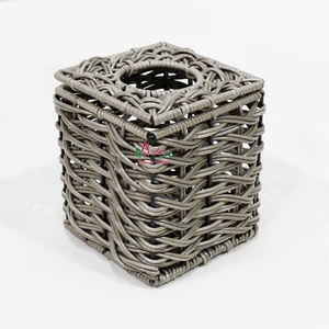 Caja de pañuelos ecológica hecha a mano de junco marino y jacinto de agua, artesanía natural para el hogar y la oficina, Vietnam Artex Dong Thap - Product Image 1