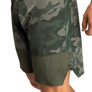 Shorts de MMA et de kickboxing personnalisés OEM, design uni, extensibles, en polyester et élasthanne, légers, confortables pour l'entraînement. - Product Image 5