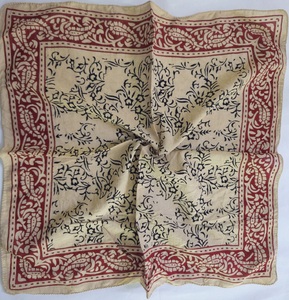 Bandana imprimée au bloc, Bandana Bohème, Bandanas en coton imprimés au bloc, Foulard fait main, Bandana indien, Bandeau pour cheveux, Accessoires de plage, Cadeau - Product Image 1