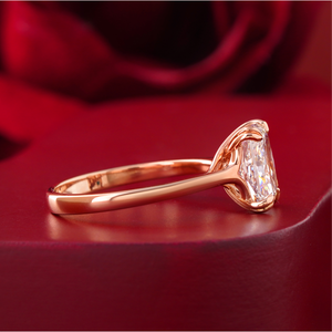 2.00 CT Radiant Cut Lab Grown Engagement Ring 14K Yellow Gold VVS1 VS2 DEF Solitaire with Prong Setting Good Clarity - Product Image 2