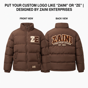 320 GSM Premium Polyester Fabric Brown Horizontal Panel Puffer <b>Jacket</b> Hooded Windproof Waterproof Camouflage Pattern <b>Men's</b> - Product Image 1