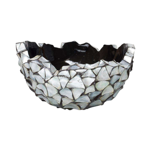 <b>Unique</b> Black Mother of Pearl Inlaid Decorative <b>Vase</b> for Elegant Home and Office Display - Product Image 5