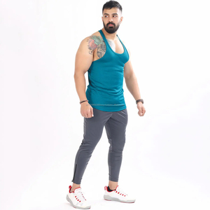 Singlet de sport décontracté pour homme, personnalisé OEM, en coton et élasthanne, débardeur pour le sport, la remise en forme et la musculation, débardeur stringer - Product Image 4