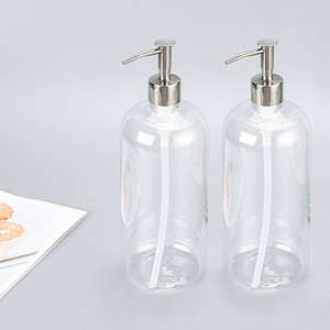 ขวดพลาสติกแบบเติมได้ขนาด 32 ออนซ์ แพ็ค 2 ชิ้น พร้อมหัวปั๊มเหล็ก สำหรับแชมพู ครีมนวดผม ครีมอาบน้ำ สบู่เหลวล้างมือ โลชั่น - Product Image 6
