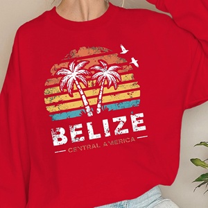 Sudaderas de mujer de palmeras con puesta de sol BELICE - Product Image 2