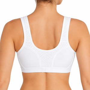 Soutien-gorge de sport personnalisé pour femme à maintien élevé, anti-transpiration, avec empiècements perforés pour le yoga et l'entraînement en salle de sport - Product Image 2