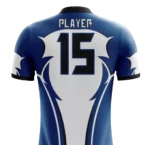 Ensemble de tenue de football bleu roi et blanc avec maillot à manches courtes et short assorti, uniforme d'équipe respirant pour l'entraînement - Product Image 4