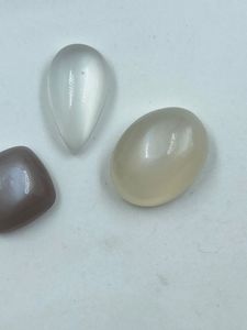 Natural Brown White And Beige <b>Colour</b> Moonstone Top Quality Crystal Stone 13.53Carat 3Pcs High Quality for Jewelry Making - Product Image 2