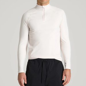 Camiseta Deportiva Transpirable y Ecológica para Hombre, con Cierre de Cremallera de un Cuarto, de Secado Rápido, Absorbe la Humedad, Manga Larga, para Gimnasio, Running y Entrenamiento - Product Image 1