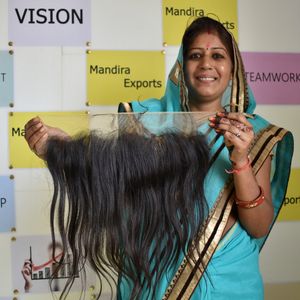 Cabello Remy Virgen sin procesar indio al por mayor de fábrica, 13*4, templo recto Frontal, onda suelta de agua profunda para cabello humano - Product Image 4