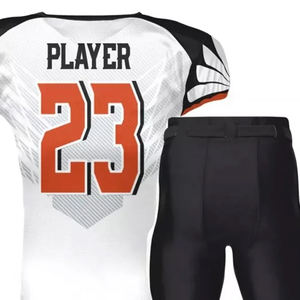 Ensemble d'uniformes de football américain sublimés écologiques 2026 – Tenue d'entraînement professionnelle respirante et recyclée pour équipe, short imprimé - Product Image 4