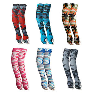 Mangas de Ciclismo Pro-Compresión 80g, Sin Costuras, con Estampado Digital Degradado Azul Camuflaje, 100% Poliéster, Protección UV - Product Image 2