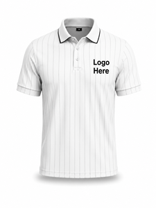 เสื้อเชิ้ตแขนสั้นผู้ชาย ผ้าถักโพลีเอสเตอร์/คอตตอน ระบายอากาศได้ดี สไตล์ลำลอง ปักโลโก้ตามสั่งด้านหน้า รับผลิตแบบ OEM - Product Image 2