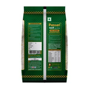 Riz Basmati Séché et Fortifié Pansari 1kg, Riz à Grains Longs pour Usage Quotidien, Durée de Conservation de 24 Mois - Product Image 3