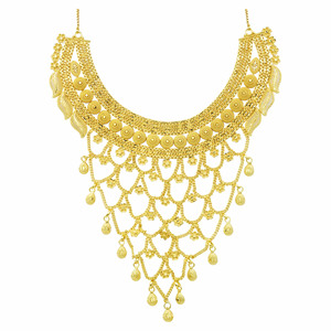 Collares de oro de 14K, 18K, 24K al por mayor, estilo red de oro con detalles florales, monedas y cuentas colgantes, joyería de moda - Product Image 3