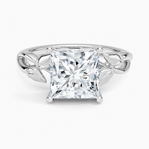Bague de fiançailles solitaire en moissanite taille princesse 2 carats avec sertissage d'accentuation - Product Image 3