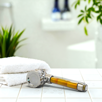 Pommeau de douche coréen portable le plus vendu en acier inoxydable avec filtre anti-chute de cheveux et stérilisation anionique pour appartement, utilisation à vie