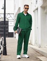Setelan Training Fleece Pria Custom Made, Jaket Hangat Musim Dingin, Celana Jogger Atletik Senada