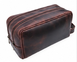 Gravs LT-08AB Sac de voyage multifonction en cuir véritable de qualité supérieure, écologique, durable, motif vintage, grand format, pour cosmétiques - Product Image 2
