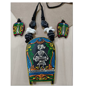 Parure de bijoux bohèmes en bois pour femme : collier et boucles d'oreilles personnalisés, légers, écologiques, pour mariage, fête, fiançailles, bijoux de mode - Product Image 5