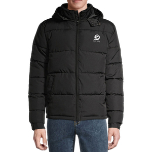 <b>Men's</b> Hooded Fashion Puffer <b>Jacket</b> with Custom Logo <b>Plus</b> <b>Size</b> Waterproof Breathable Padded Cotton Winter Zipper Closure - Product Image 2