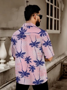 Chemise hawaïenne pour homme à manches courtes, imprimé tropical, décontractée, boutonnée, pour la plage, motif floral coloré, été - Product Image 2