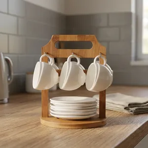 Soporte de Madera para Tazas de Té y Café, Organizador para Colgar en el Gabinete de la Cocina, Mesa de Comedor o Encimera - Product Image 2