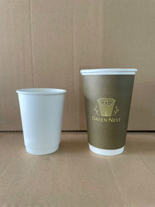 Gobelet en papier à paroi simple écologique GREEN NEST, enduit de PE, jetable, pour boissons chaudes/froides (café/thé), diamètre personnalisable - Product Image 5