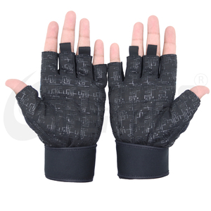 Gants de fitness respirants à demi-doigts, antidérapants, ajustables, légers, en polyester et cuir PU, pour un usage unisexe en salle de sport et musculation - Product Image 3