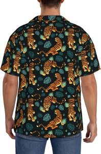 Camisa transpirable para hombre, manga corta, estampado tropical hawaiano, informal, con botones, para playa, verano, colorida, camiseta de verano para hombre - Product Image 5