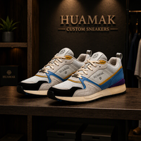 Fabricant de baskets personnalisées OEM ODM, baskets rétro vintage décontractées, respirantes, en mesh et daim, baskets de sport à marque privée