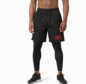 Pantalones Cortos Deportivos 2 en 1 Personalizados, Leggings de Compresión, Pantalones Cortos de Entrenamiento de Doble Capa, Pantalones Cortos Deportivos de Compresión - Product Image 1