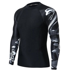 Mens Fully Sublimated Long Sleeve Customizable Compression <b>Rashguard</b> for MMA BJJ Grappling High Quality OEM Service - Product Image 2