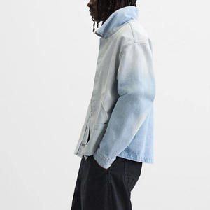 Custom Label <b>Lightweight</b> <b>Denim</b> <b>Jacket</b> 100% cotton Washed Jean <b>Jacket</b> Patch Pockets Oversized <b>Denim</b> <b>Jacket</b> - Product Image 3