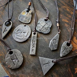 Collar con colgante de Runas de plata de alta calidad, amuleto de bruja pagana del norte de Dios Freyr Talisman de RF Crafts con perlas para fiestas - Product Image 2