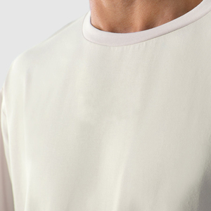 Mens Oversized O Neck <b>Short</b> <b>Sleeve</b> T-Shirt 100% Cotton Jersey Fabric Solid Color Casual Style White - Product Image 6