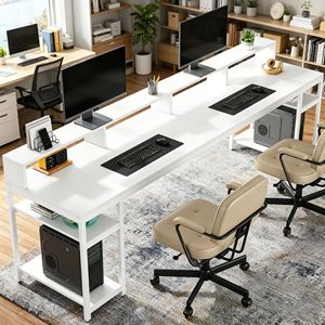 Scrivania da Gaming Rustica da 27,56 Pollici, Scrivania per Computer da Ufficio Regolabile in Legno con Dettagli in Metallo e Funzioni di Raffreddamento - Product Image 1