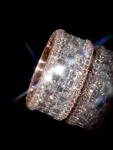 Iced Out Moissanite Diamond Band <b>Ring</b> 925 Sterling Silver Hip Hop Bling Luxury <b>Statement</b> <b>Ring</b> Full Pave <b>Ring</b> Gift for Unisex - Product Image 4