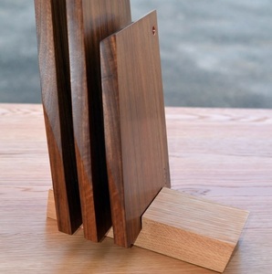 Support de planche à découper rectangulaire en bois d'acacia de qualité supérieure, support pour couteau, épaisseur 2,0 cm, compatible lave-vaisselle, organisateur de comptoir de cuisine moderne - Product Image 4