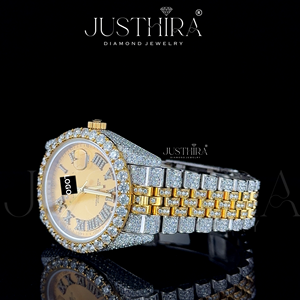 Reloj de Diamantes Moissanite de Moda Más Vendido para Parejas, Conjunto de Relojes de Pulsera de Lujo con Piedras Brillantes Disponible para la Venta - Product Image 4
