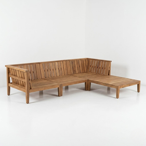 Reclaimed Teak <b>Wood</b> Sectional <b>Sofa</b> Modular Lounge Seating Solid Timber <b>Frame</b> for Hotel Resort Villa Commercial Furniture Supply - Product Image 5