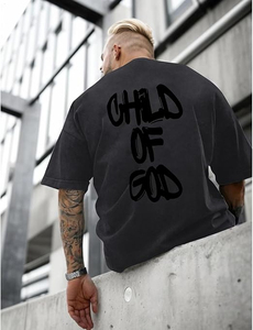 T-shirt Homme Délavé à l'Acide en Gros Streetwear Hip Hop Coton Personnalisé Logo Imprimé Vintage Lavé Fournisseur de T-shirts Tendance - Product Image 5