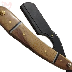Wooden Handle Single <b>Blade</b> <b>Razor</b> Stainless Steel <b>Blade</b> For Barber Shop Use - Product Image 2