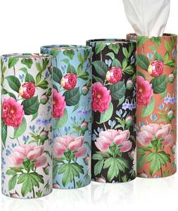 Cylindre de mouchoirs en papier de bambou premium pour voiture, tube de mouchoirs portable pour auto, fournisseur et fabricant de mouchoirs en papier recyclé 2 plis - Product Image 3