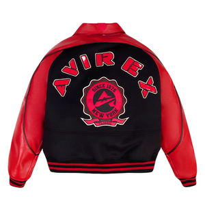 Chaqueta Bomber Gruesa de Poliéster Negra para Hombre con Logotipo Bordado para el Super Bowl LIX, Chaqueta Casual de Otoño con Cierre de un Solo Botón - Product Image 2