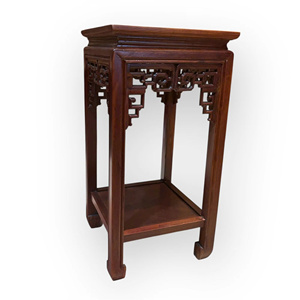 Socle de présentation traditionnel en bois massif Huong, carré, durable, artisanal, décoration d'intérieur vietnamienne - Product Image 6