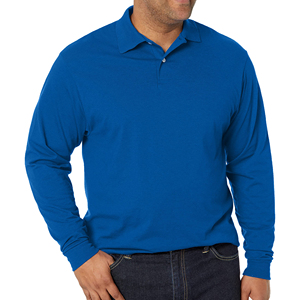 <b>Men's</b> <b>Long</b> <b>Sleeve</b> <b>White</b> Polo <b>Shirt</b> Knitted Cotton Casual Solid Color Breathable Regular Fit Sports Wear Streetwear Polo <b>Shirts</b> - Product Image 4